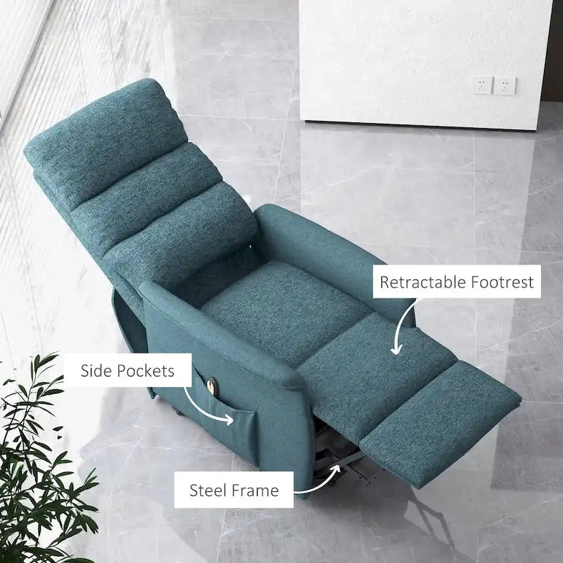 Power Lift Recliner Chair with Remote Control - Fabric, 265 lbs Capacity
