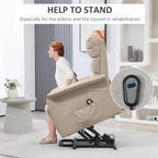 Power Lift Recliner Chair with Remote Control - Fabric, 265 lbs Capacity