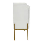 Solid Wood Bar Cabinet with Metal Legs and Woven Cane Doors