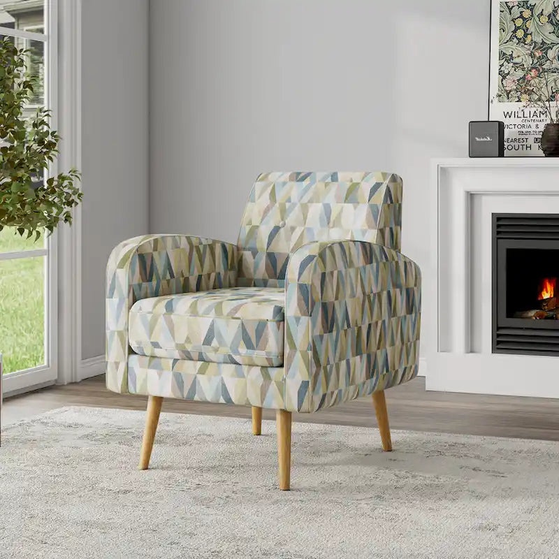 Mid-Century Modern Small Space Accent Armchair