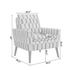 Mid-Century Modern Small Space Accent Armchair