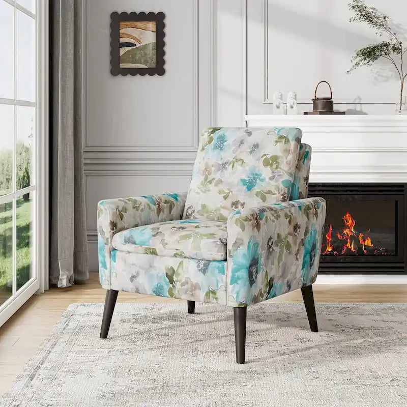 Mid-Century Modern Small Space Accent Armchair