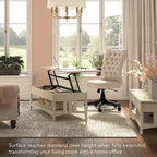 Lift Top Coffee Table Desk with Storage