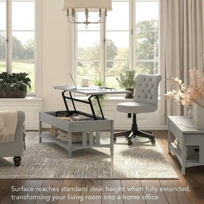 Lift Top Coffee Table Desk with Storage