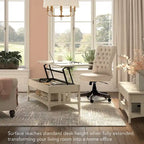 Lift Top Coffee Table Desk with Storage