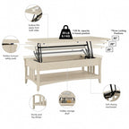 Lift Top Coffee Table Desk with Storage